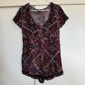 Paisley Patterned Mini Romper